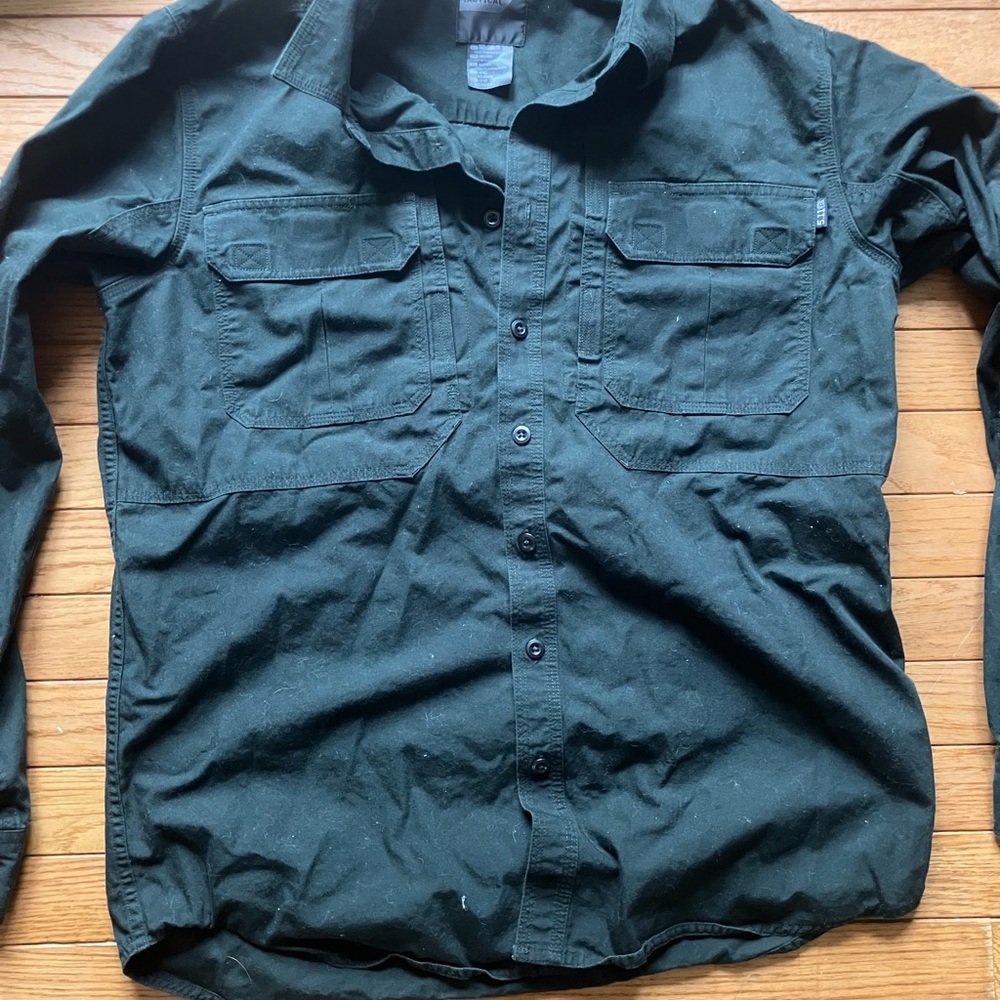 5.11 Tactical Dark Green Button-Up Shirt